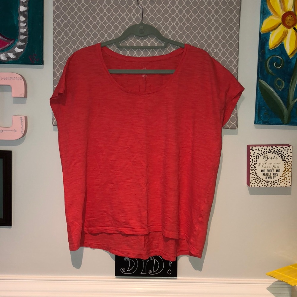 J Jill scoop neck slub tee ☀️